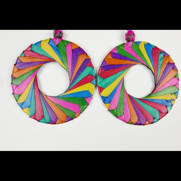Oversized Wood Rainbow Hoops - Picture 3 of 6